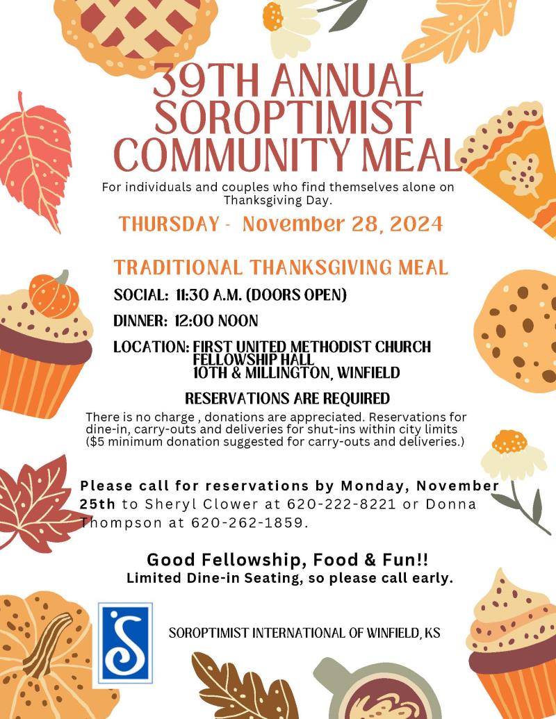 39th Annual Soroptimist Thanksgiving Dinner