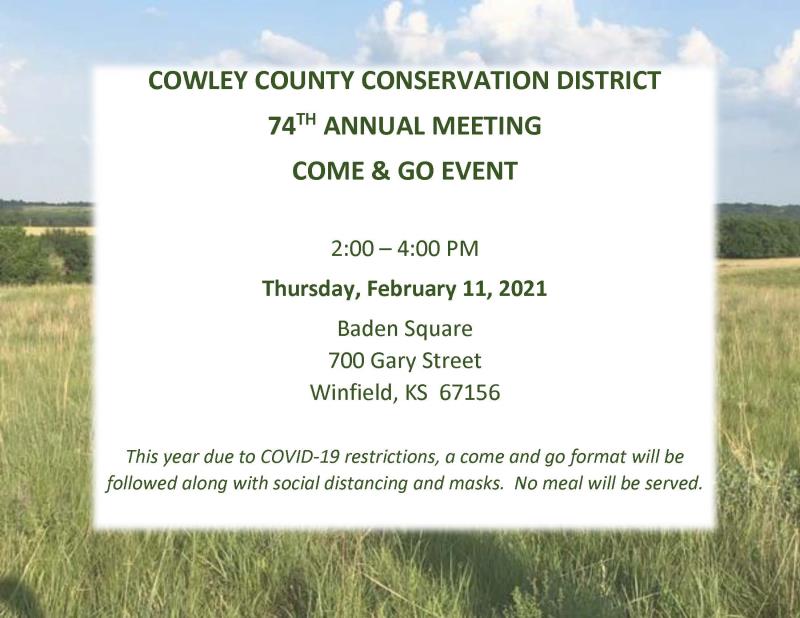 Cowley County Conservation District 74th Annual Meeting