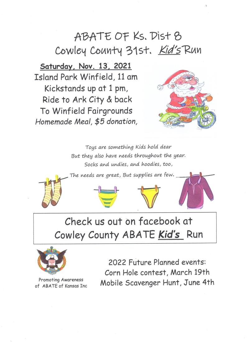 Cowley County ABATE Kid's Run